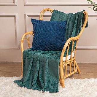 Koc narzuta z mikrofibry WILLY 200x220 butelkowa zieleń