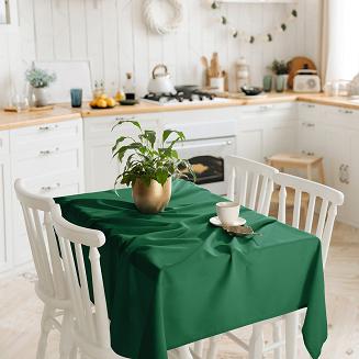 Obrus dekoracyjny VIVA 140x300 plamoodporny butelkowa zieleń