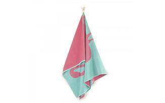 Ręcznik plażowy FLAMING 100x160 Zwoltex zielony łososiowy