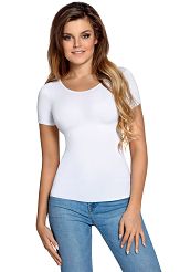 Koszulka damska z krótkim rękawem CARLA biała