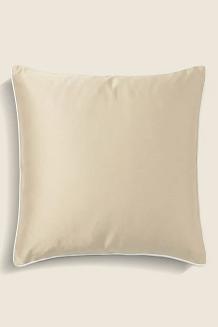 Poszewka bambusowa 40x40 beżowa z białą bizą