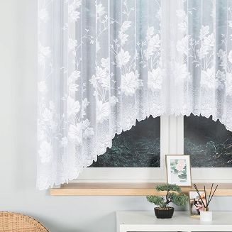 Firanka żakardowa gotowa na żabki BOŻENA 300x160 biała