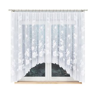 Firanka żakardowa gotowa na żabki BOŻENA 300x160 biała