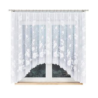 Firanka żakardowa gotowa na żabki BOŻENA 300x160 biała