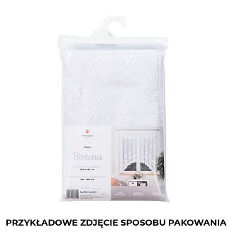 Firanka żakardowa gotowa na żabki BOŻENA 300x160 biała