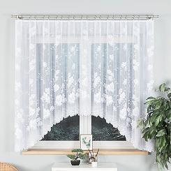 Firanka żakardowa gotowa na żabki BOŻENA 300x160 biała