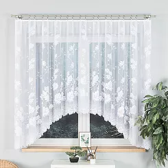 Firanka żakardowa gotowa na żabki BOŻENA 300x160 biała