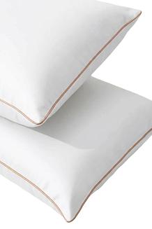 Poszewka bambusowa 70x80 biała ze złotą bizą