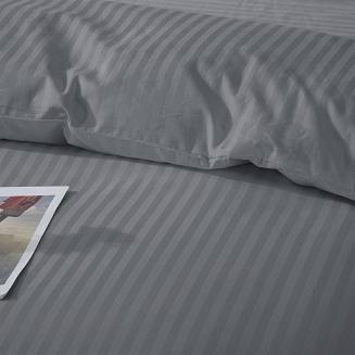 Poszewka z adamaszku satyna bawełniana 50x70 grafitowa