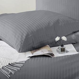 Poszewka z adamaszku satyna bawełniana 50x70 grafitowa