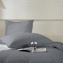 Poszewka z adamaszku satyna bawełniana 50x70 grafitowa