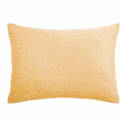 Poszewka dekoracyjna MOXIE 50x70 velvet musztardowa w jodełkę