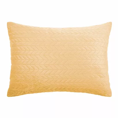 Poszewka dekoracyjna MOXIE 50x70 velvet musztardowa w jodełkę