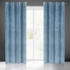 Zasłona gotowa na przelotkach VILLA 140x250 Eurofirany niebieski