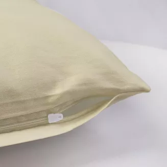 Poszewka satyna bawełniana 50x60 jednobarwna kremowa