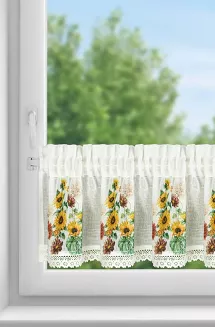 Firana gotowa na taśmie ADELA 130x50 Eurofirany biały