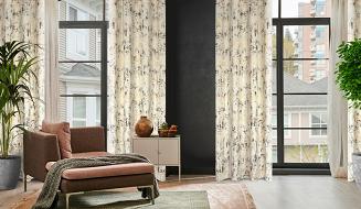 Zasłona gotowa na przelotkach TONIA 140x250 Eurofirany kremowy/złoty