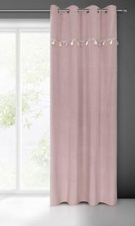 Zasłona gotowa na przelotkach 140X250 KIDS Eurofirany pudrowa