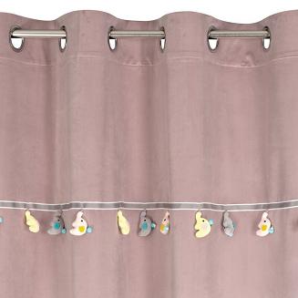 Zasłona gotowa na przelotkach 140X250 KIDS Eurofirany pudrowa