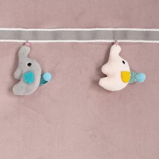 Zasłona gotowa na przelotkach 140X250 KIDS Eurofirany pudrowa