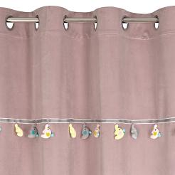 Zasłona gotowa na przelotkach 140X250 KIDS Eurofirany pudrowa