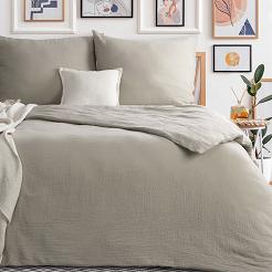 Pościel satynowa C.BEŻ 160x200 Eurofirany ciemnobeżowy