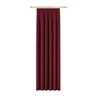 Zasłona gotowa na taśmie BLACKOUT VELVET 140x250 czerwona