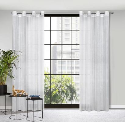 Zasłona gotowa na przelotkach CINDY 140x250 Eurofirany biała