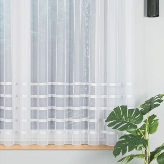 Firanka żakardowa gotowa na żabki HALINA 400x160 biała