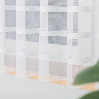 Firanka żakardowa gotowa na żabki HALINA 400x160 biała