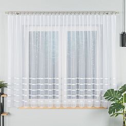 Firanka żakardowa gotowa na żabki HALINA 400x160 biała