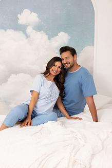 Piżama damska REGINA kod 4009 niebieski