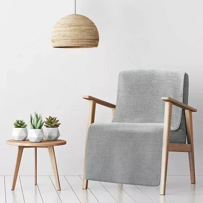 Koc narzuta AMBER 70x160 Design91 srebrny