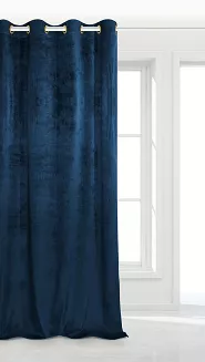 Granatowa Zasłona Welurowa 140x250 Velvet Soft