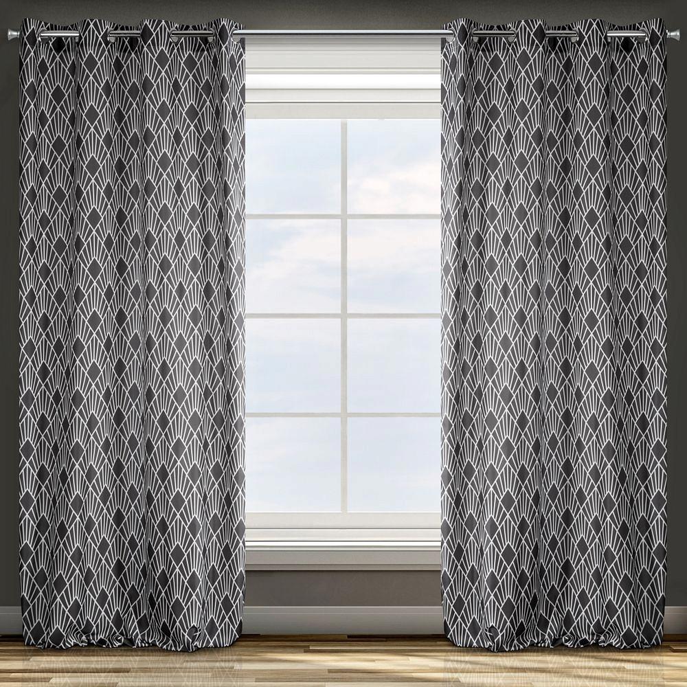 Zasłona gotowa na przelotkach IDA 140x250 Design91 stalowy