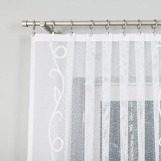 Firanka żakardowa gotowa na żabki EWELINA 300x160 biała