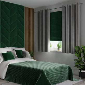 Zasłona gotowa na przelotkach VELVI 140x160 antracytowa