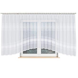 Firanka żakardowa gotowa na żabki KLAUDYNA 620x160 biała