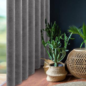 Zasłona gotowa na taśmie DORA Eurofirany szary