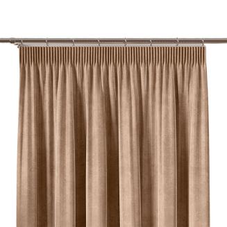 Zasłona gotowa na taśmie VELVI 140x160 ciemnobeżowa