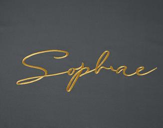 Pościel 160x200 stalowa złoty haft satynowa lamówka