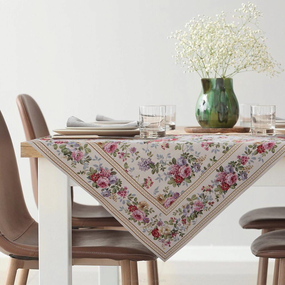 Obrus dekoracyjny 100x100 Eurofirany naturalny