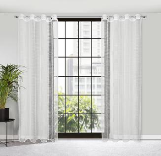 Zasłona gotowa na przelotkach LARA 140x250 Eurofirany biały