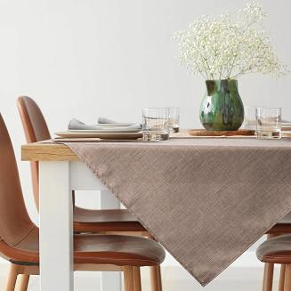 Obrus dekoracyjny O 85x85 Eurofirany jasnobeżowy