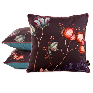 Poszewka dekoracyjna VELVET 45x45 Eurofirany bordowy