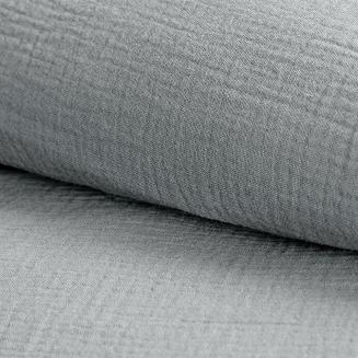 Pościel bawełniana MUSLIN 160x200 Eurofirany srebrna muślinowa