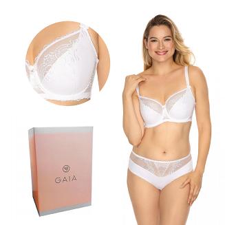 Biustonosz GAIA Semi-Soft Adrianna 933 półusztywniany biały