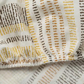 Prześcieradło satynowe z gumką PRINT 200x220 Eurofirany musztardowy