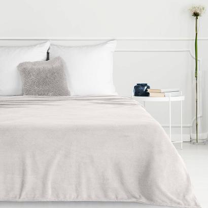 Koc narzuta SIMPLE1 150x200 Eurofirany kremowy miękki i lekki