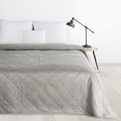 Narzuta dekoracyjna LUIZ 200x220 DESIGN 91 Eurofirany srebrna wzór karo